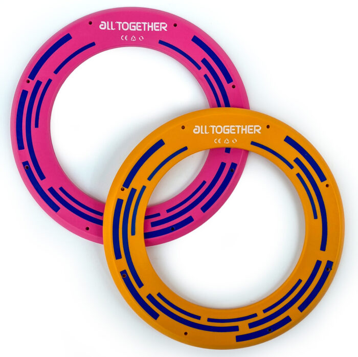 2x All Together Frisbee Ring: Orange & Pink